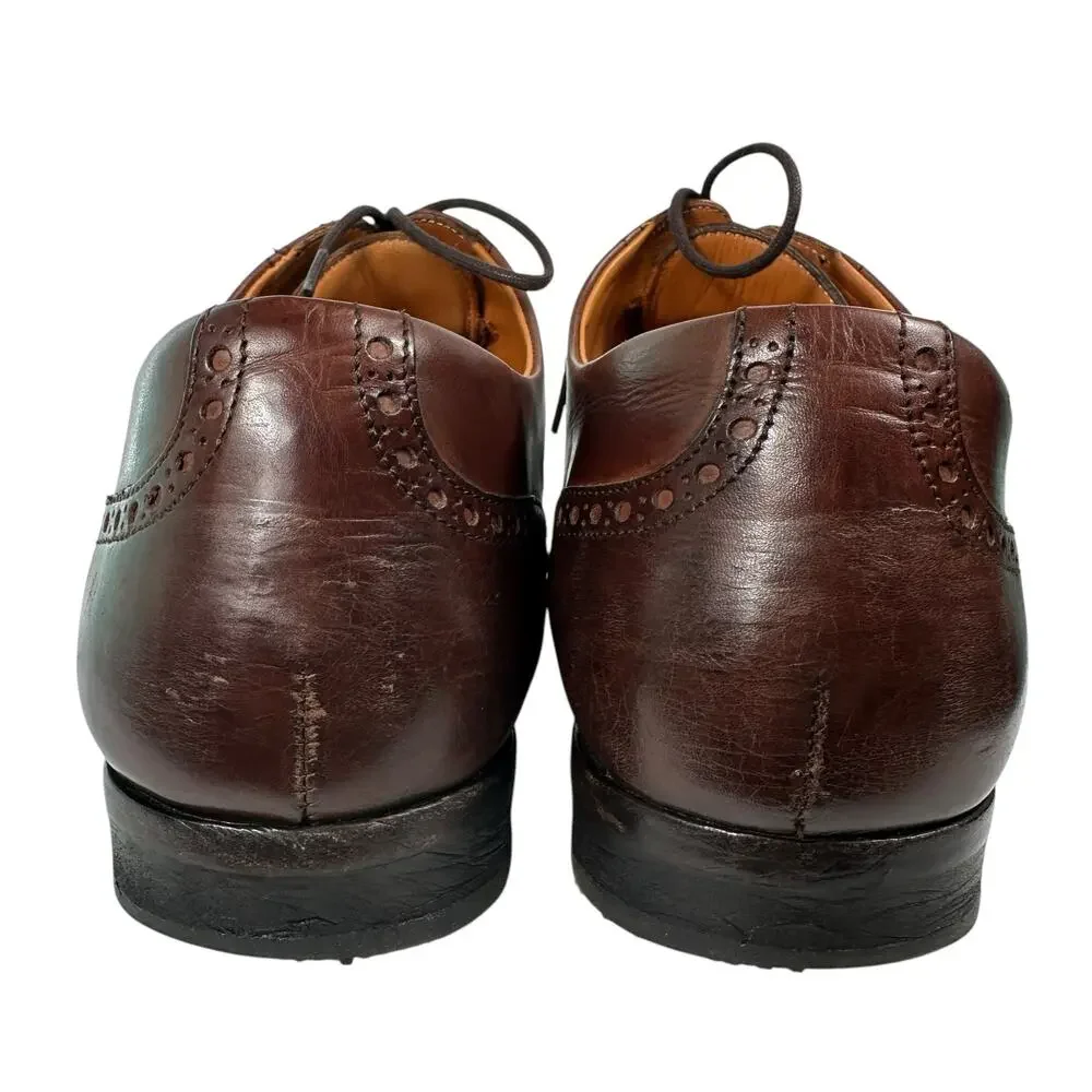 Wolf & Shepard Lace Up Leather Wing Tip Oxford Mens‎ Dress Shoe Size 9 1/2 A